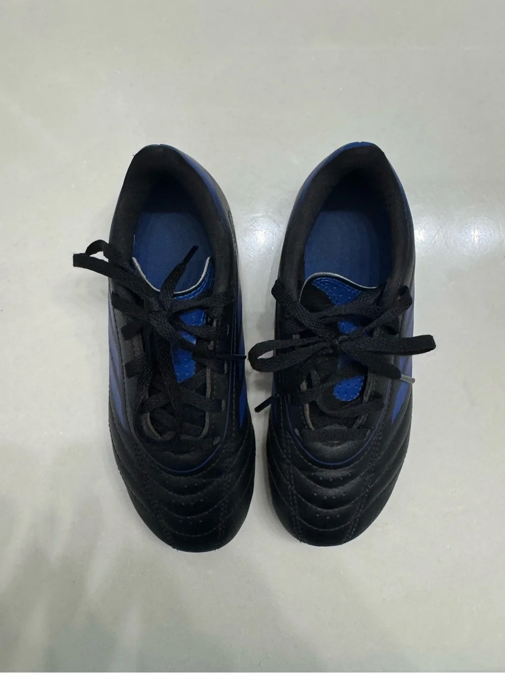 adidas Kids Black and Blue soccer cleats